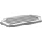 Ekena Millwork Half Round Surface Mount PVC Gable Vent: Functional, w/ 2"W x 1-1/2"P Brickmould Frame, 34"W x 17"H GVPHR34X1702SF - alternate 2